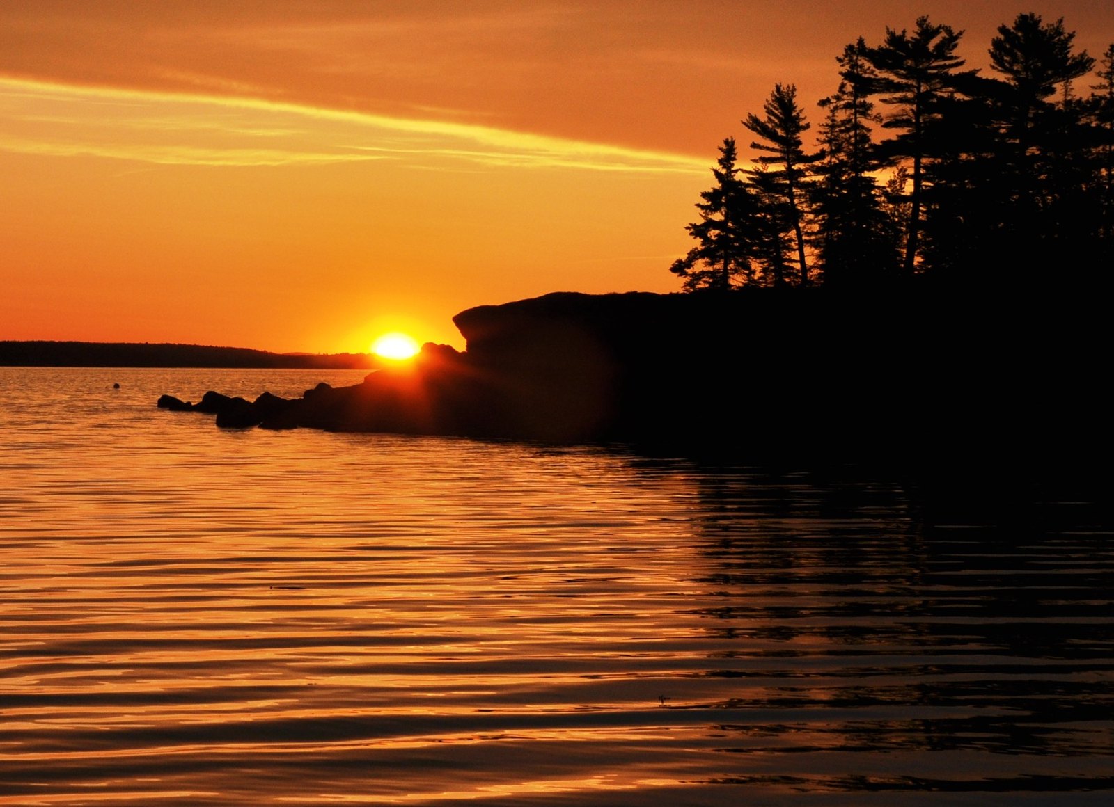 Sunrise over the Maine coast